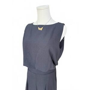 NEW KLD. SIGNATURE women's bubble hem cropped top in black